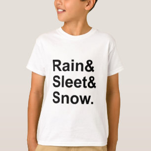 Regen Schneeregen Schnee   Post Wetterbedingungen T-Shirt