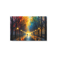 Regen-Spaziergang im Park Leinwandkunst | Wandkuns