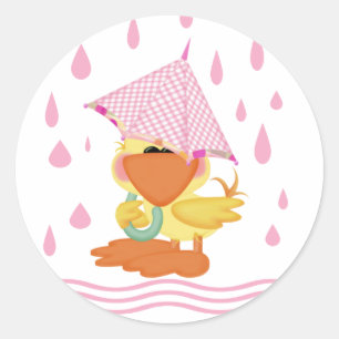 Regen spielen runder aufkleber