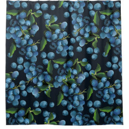 Regen von Blaubeeren Duschvorhang
