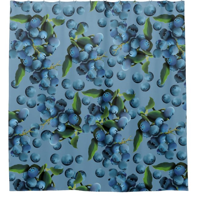 Regen von Blaubeeren Duschvorhang (Vorderseite)