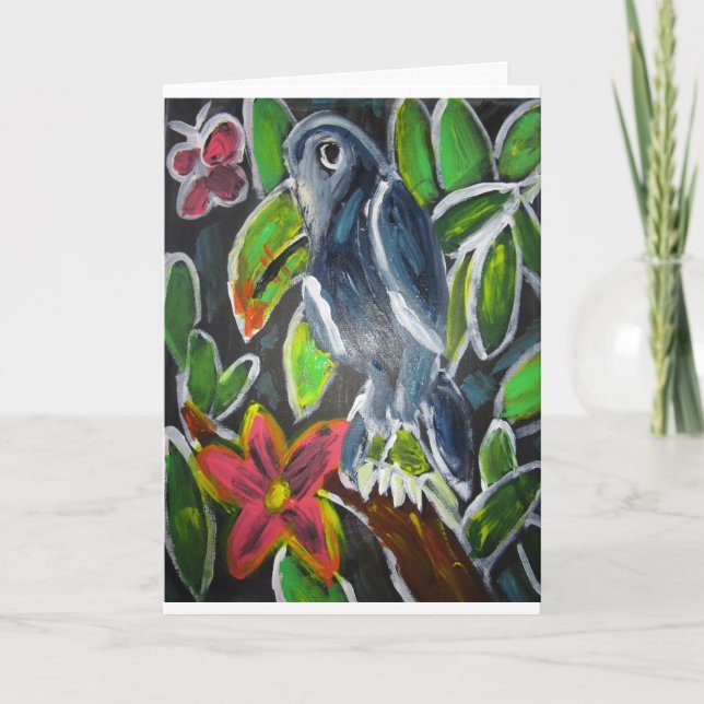 Regen-WaldToucan Kunst Karte (Vorderseite)