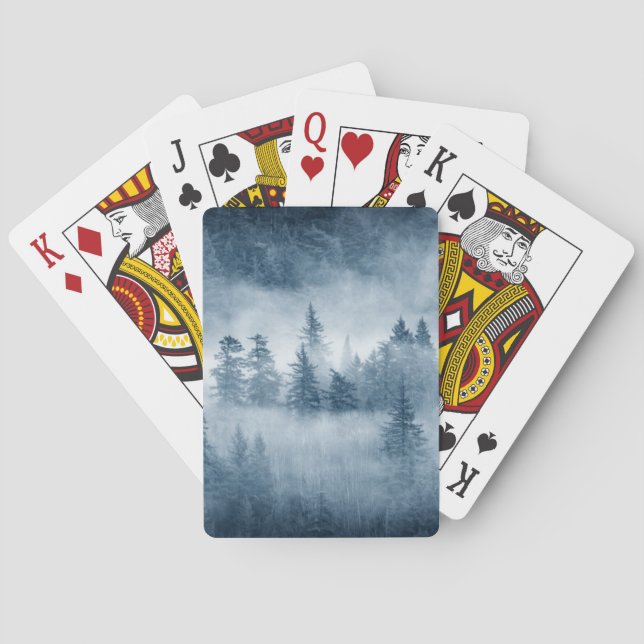 Regen-Waldwolken im pazifischen Nordwesten Spielkarten (Rückseite)