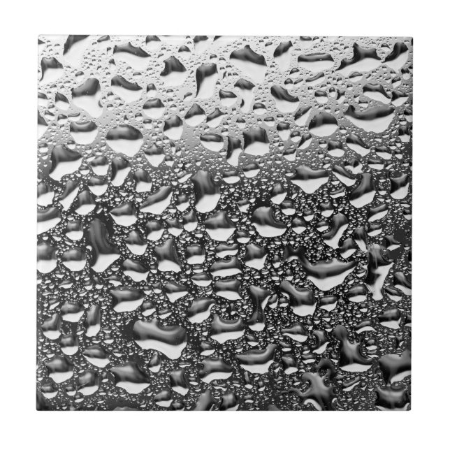 Regen-Wasser-Tropfen auf Fenster Fliese (Vorderseite)