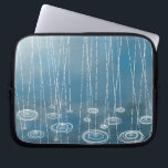 Regen Weather Blue Laptopschutzhülle<br><div class="desc">Ein abstraktes Bild von Regen, Stürmen und Wildwetter in Blau. Originelle Kunst von Nic Squirrell.</div>