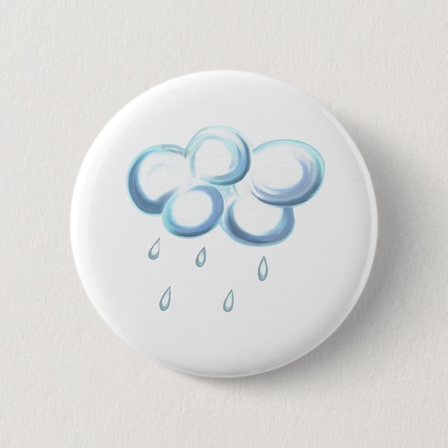 Regen-Wolke Button (Vorderseite)