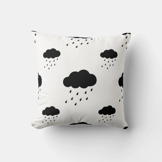 Regen-Wolken-Wurfs-Kissen Kissen (Vorderseite)