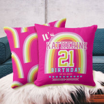 Regenbogen 21. Geburtstag Hot Pink