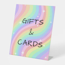 Regenbogen 4. Geburtstagsdekoration Geschenkkarten