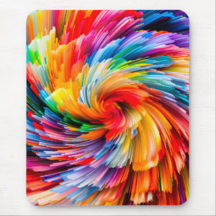 Regenbogen Abstrakt Lebendiger Wirbel Modern Mousepad