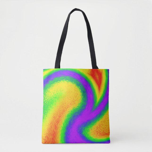 Regenbogen-Abstrakt Tasche (Vorderseite)