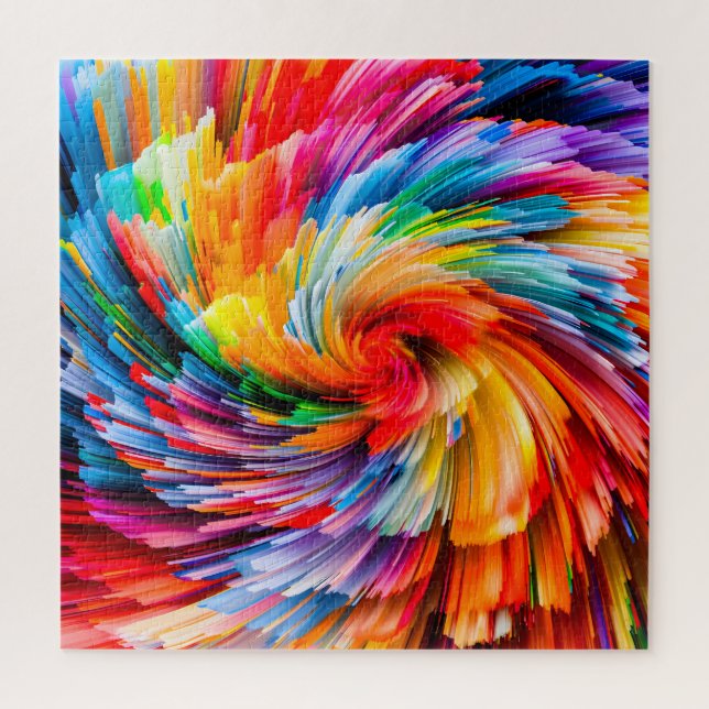 Regenbogen-Abstrakte Lebendige Spirale Modern (Vertikal)