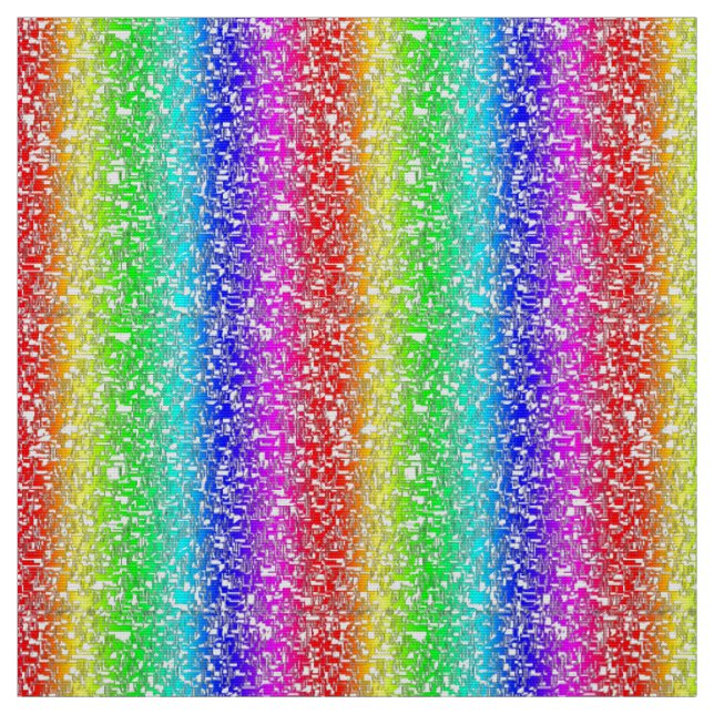Regenbogen abstraktes weißes Stoffmuster Stoff (Muster)