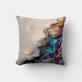 Regenbogen-Achat-Kristall-Kunst | Irisierendes Mar Kissen