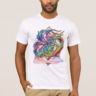 Regenbogen-Affenkönig Hexa Crest T-Shirt