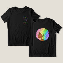 Regenbogen Afro LGBTQ Liebe ist Liebe Stolz schwar