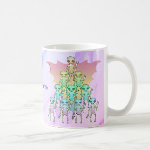 Regenbogen-Alien Kaffeetasse