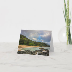 Regenbogen am Lumaha'i Beach, Kauai, Hawaii