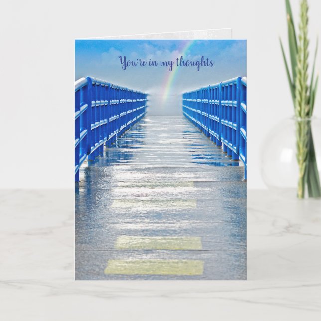 Regenbogen am Pier zum Nachdenken Karte (Vorderseite)