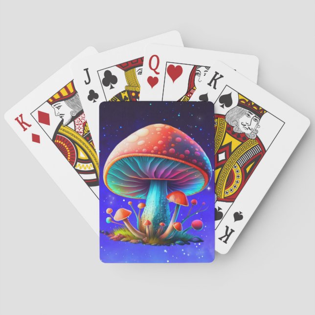 Regenbogen Amanita Muscaria Spielkarten (Rückseite)