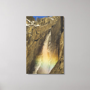 Regenbogen an den oberen Yosemitefällen im Yosemit Leinwanddruck