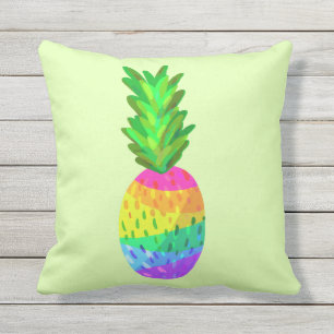 Regenbogen-Ananas Kissen