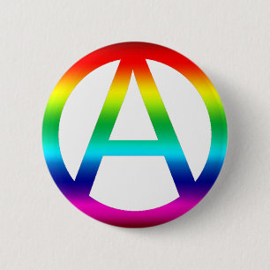 Regenbogen-Anarchie-Symbol Button