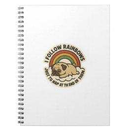 Regenbogen-Anhänger-Pug St.Patrick's Day Notizblock