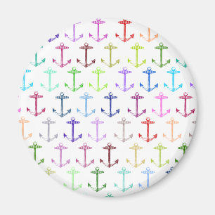 Regenbogen-Anker-Muster Magnet