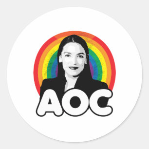 Regenbogen AOC Runder Aufkleber