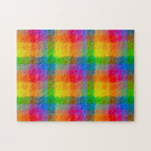 Regenbogen-Aquarell-gewebte Quadrate