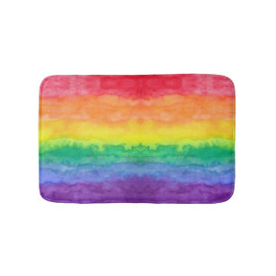 Regenbogen-Aquarell-Wäsche-Bad-Matte H Badematte