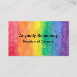 Regenbogen-Aquarell-Wäsche-Visitenkarte Visitenkarte