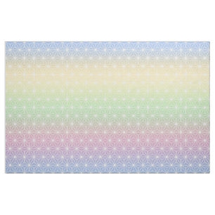 Regenbogen Asanoha (groß) Stoff