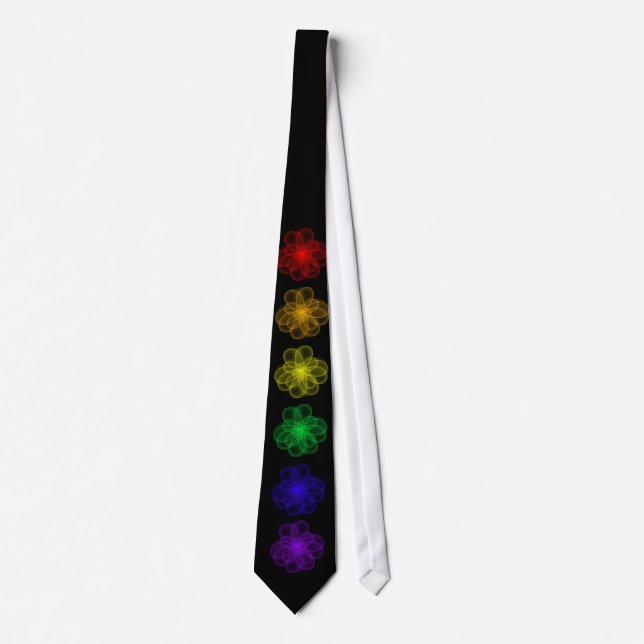 Regenbogen-Atom-Krawatte Krawatte (Vorderseite)