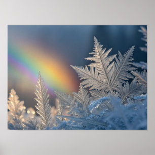 Regenbogen auf Mattierten Fernen Poster