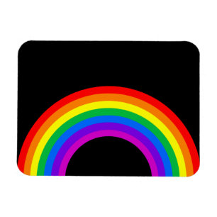 Regenbogen auf schwarzem Hintergrund Magnet