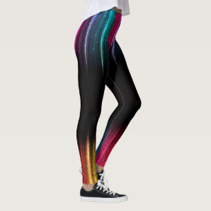 Regenbogen auf schwarzen Leggings