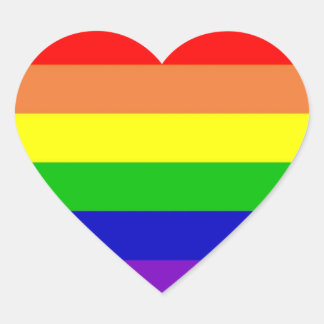 Regenbogen-Aufkleber Herz-Aufkleber