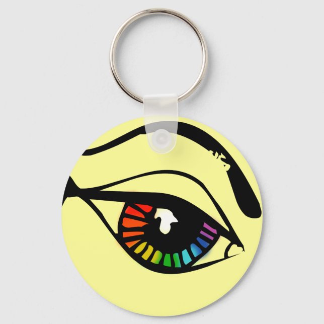 Regenbogen Auge Schlüsselanhänger (Vorderseite)