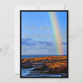 Regenbogen aus Liebe und Glücksgefühl Hochzeitsdus Einladung