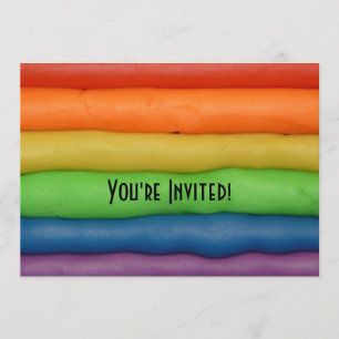 Regenbogen aus Squishy Dough Einladung