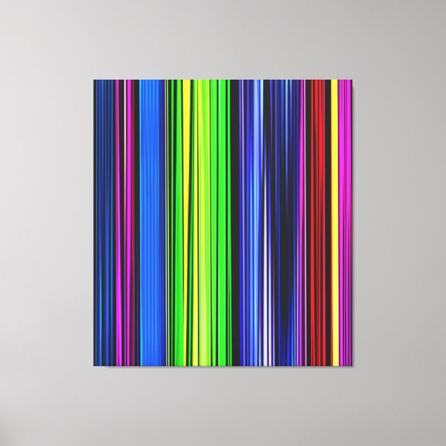 Regenbogen aus Streifen - LGBTQIA Leinwanddruck (Vorderseite)