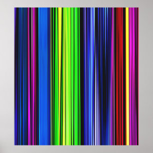 Regenbogen aus Streifen - LGBTQIA Poster