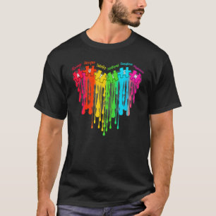 Regenbogen-Autismus-Bewusstseinsmonat Puzzle Herz  T-Shirt