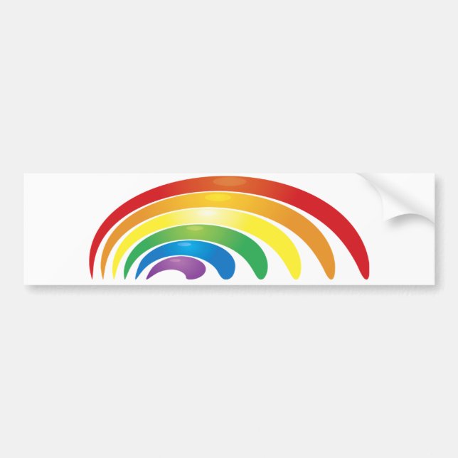 Regenbogen Autoaufkleber (Vorne)