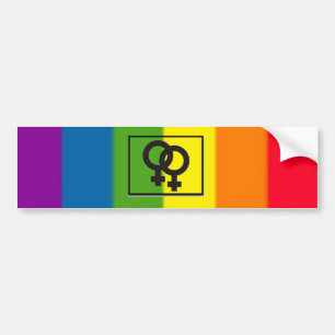Regenbogen-Autoaufkleber-Frauzeichen Autoaufkleber