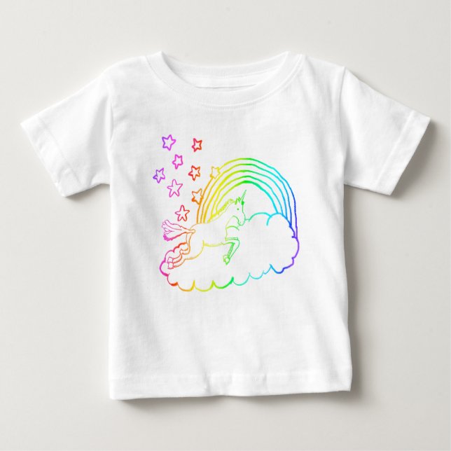 Regenbogen Baby T-shirt (Vorderseite)