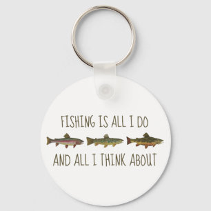 Regenbogen-Bachforellen-Angeln-Zitat Schlüsselanhänger