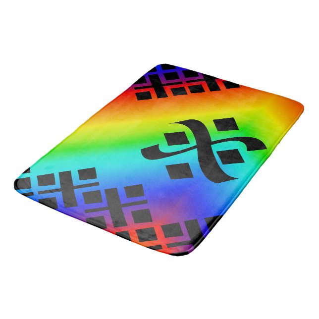 Regenbogen Badematte (Schrägansicht)